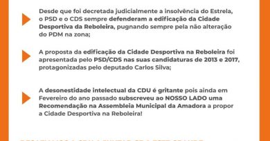 2021-05-21 - Reposição da verdade sobre a proposta da Cidade Desportiva da Amadora, em resposta à CDU (Estrela da Amadora)